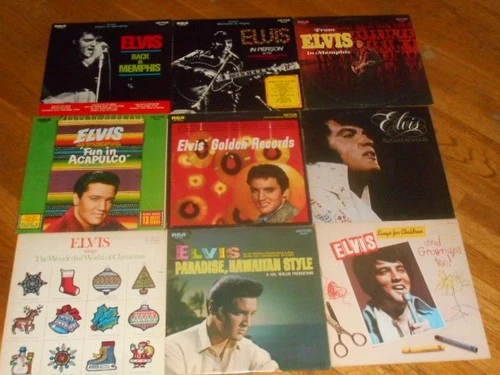 ELVIS PRESLEY lot 9x LP in memphis GOLDEN RECORDS christmas ACAPULCO paradise