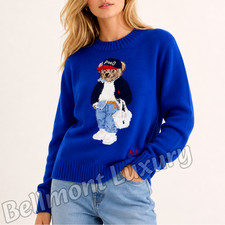 POLO RALPH LAUREN Polo Bear Blue Knit Sweater Women's Women s Size S NWT