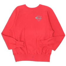 Vintage Champion Reverse Weave Sweatshirt  Large Made In USA Red