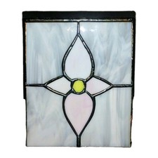 Stained Leaded Glass Tissue Box Cover Flower READ See ALL Photos