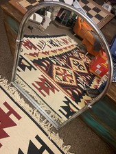 ENKI Elizabeth Chrome Victorian Glass Metal Arched  Wall Mounted Vertical Mirror