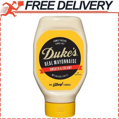 Duke s Real Mayonnaise Squeeze Bottle  Original Smooth & Creamy Taste, 18 Ounce