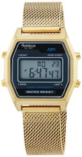 Armitron Sport Men's Watch Retro Digital Chrono Mesh Bracelet, Gold, Superb