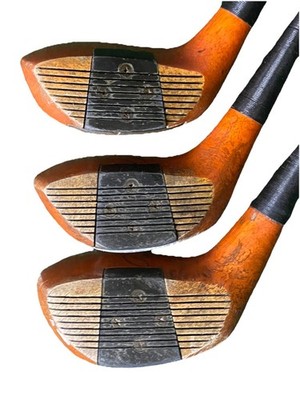 Arnold Palmer Precision Balanced 8-8129 Persimmon Wood Set Driver,3w,4w RH Steel