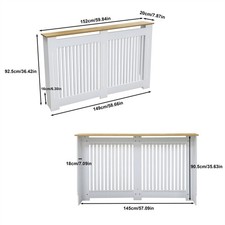 Extra Tall Radiator Cover 92cm Height MDF Cabinet Grill Shelf Furniture S/M/L/XL