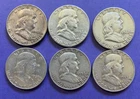 [Lot of 6] 1952-1962 Franklin Half Dollars - 90% Silver