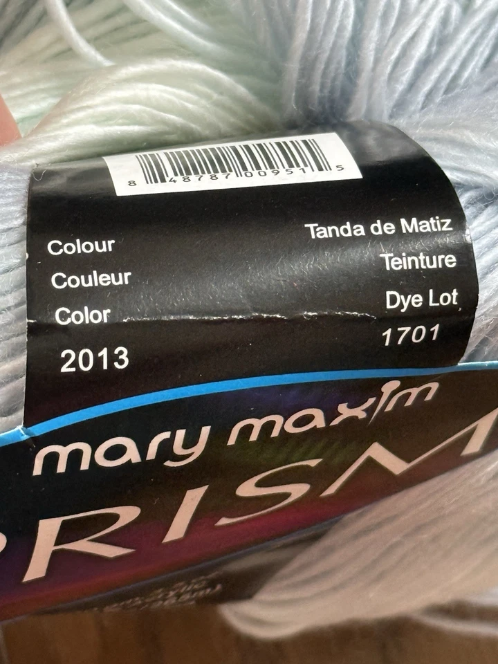 Lot Of 3 Mary Maxim Prism DK Weight Yarn In Color Seascape Ombré New Blues Green - Image 3 of 4