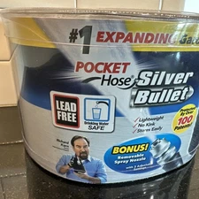 100’ NEW Pocket Hose Silver Bullet Lighweight Expanding Water Hose Lead Free