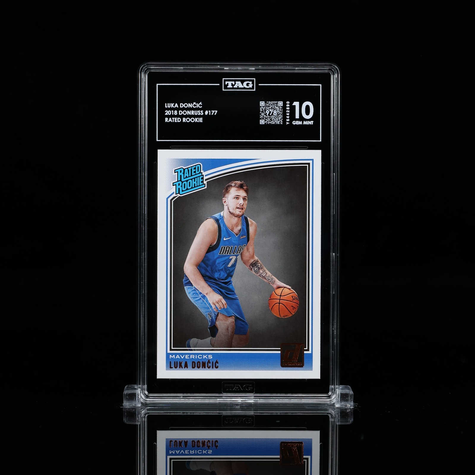 2018 Panini Donruss #177 Luka Doncic RC Rated Rookie TAG 10 (978)