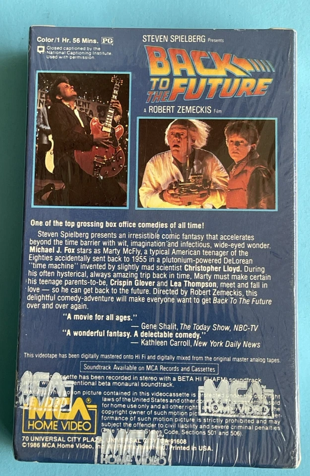 BACK TO THE FUTURE BETAMAX 1986 FIRST EDITION NOT VHS - Image 4 of 4
