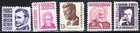 US Stamp Scott #1281, 1286, 1287, 1290, 1294, Prominent Americans, Lot of 5, MNH
