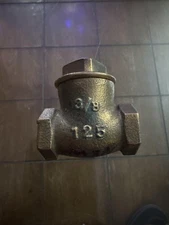 3/8 Inch 125 PSI Brass Swing Check Valve Inline One Way Female NPT Fitting