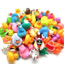 30 Pcs Rubber Ducks, Random Assortment Ducks Bulk, Mini Rubber Duckies for To...