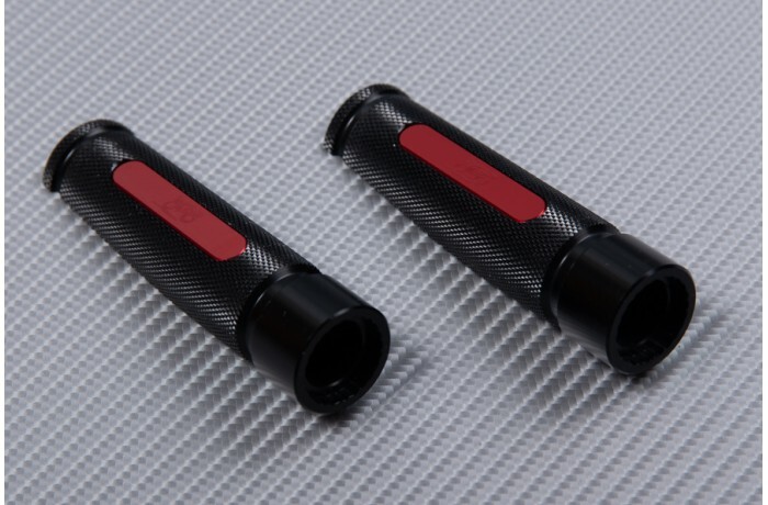 Repose-pieds arrière noir et rouge 9cm pour moto Suzuki SV650N de 1999 à 2002 - 4
