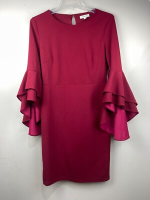 red fitted knee length dress Atria Knee-Length One-Shoulder Formal Dress main image 0