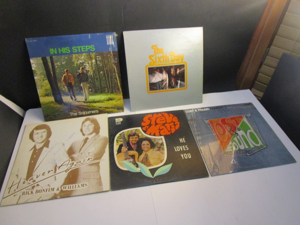 Vintage 1970s-80s Family Gospel LP Lot of 5 Christian Private Label PL54