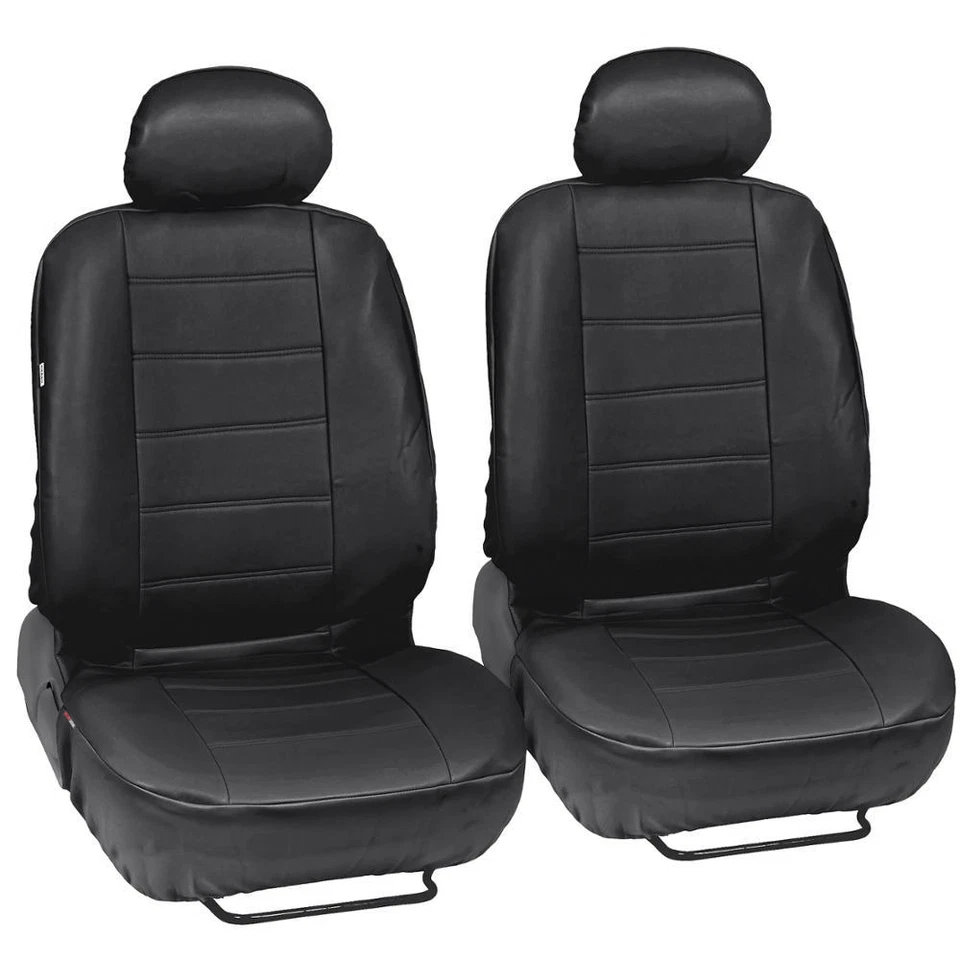Juego completo de fundas de asiento de auto de cuero negro ProSyn para Hyundai Elantra Foto 2 de 4