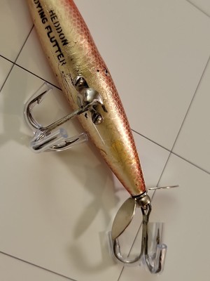 Leurre De Pêche Vintage Heddon Dying Flutter - Chrome/blanc