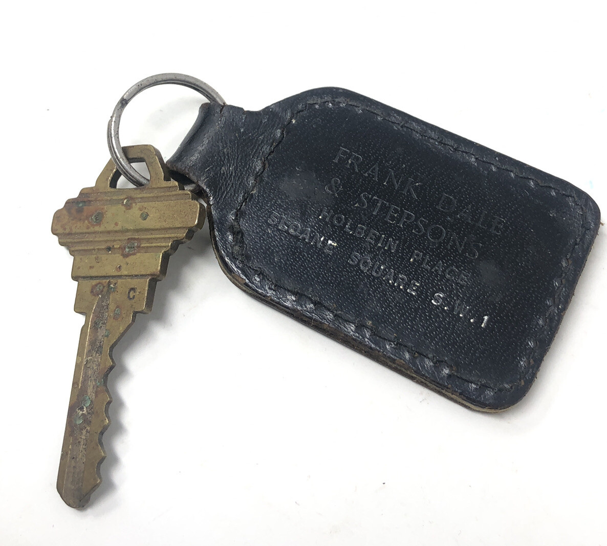 Bentley 1960-70s Leather Car Key Ring Chain Fob Frank Dale Bentley 1960-70s Leather Car Key Ring Chain Fob Frank Dale