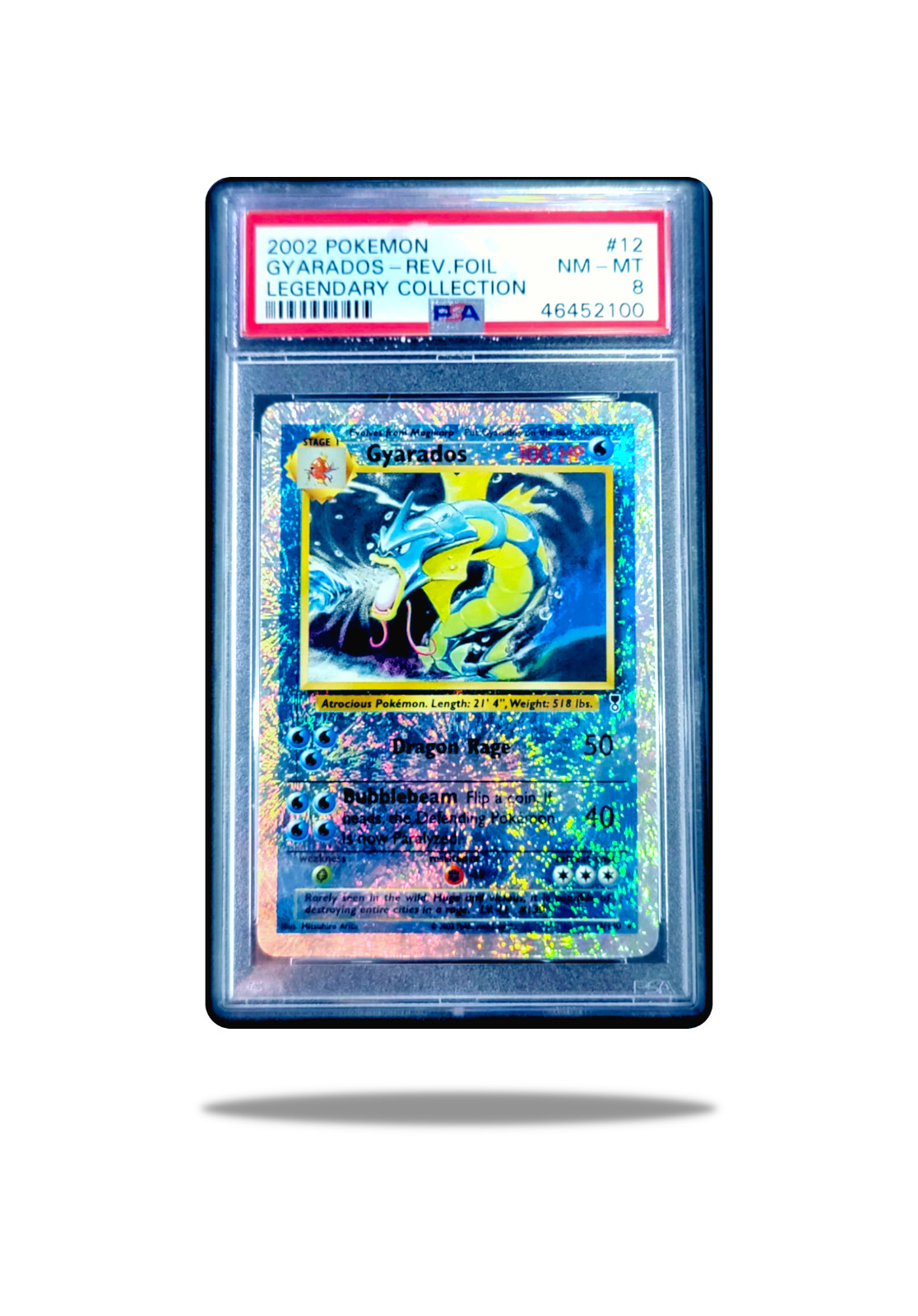PSA 8 - 2002 - LEGENDARY COLLECTION - REVERSE HOLO - GYARADOS - 12/110