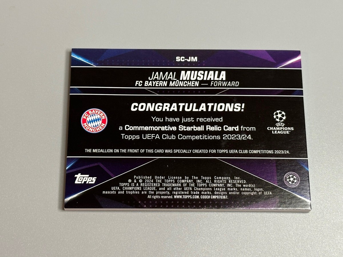 ⭐イチロー⭐TOPPS DOUBLE COMBO RELICS 19/27 Jamal Musiala 2023-24 Topps UEFA Club Comp Starball Medallion
