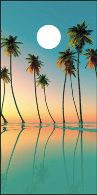 Palm Trees (2PCS) Cornhole Board Wraps Decals Vinyl Sticker