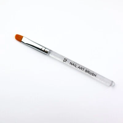 LAURA ARLETTA NAILS Pinsel Nr 12 für UV/ LED Gel, Acrylgel und Acrylmodelage, oval, Glitzer/Nailsart