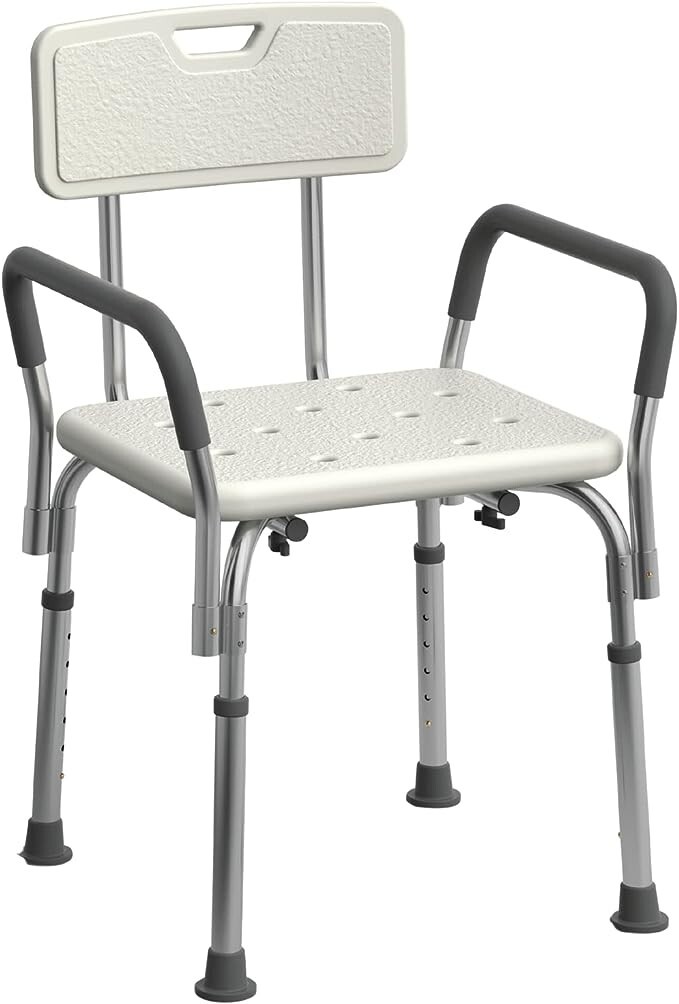 Shower Chair Seat with Padded Armrests and Back Medline 884389161664