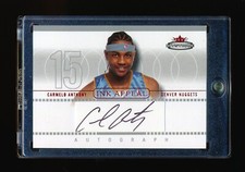 CARMELO ANTHONY 2003-04 FLEER MYSTIQUE INK APPEAL AUTOGRAPH AUTO RC /225 NUGGETS