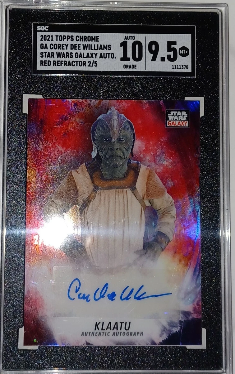 🔥2/5💥2021 STAR WARS CHROME GALAXY COREY DEE WILLIAMS AUTOGRAPH