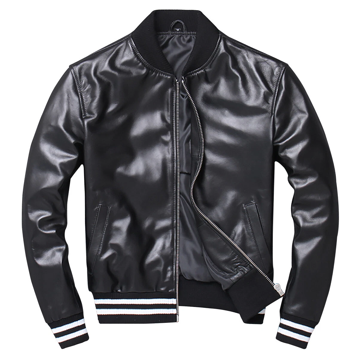 Varsity Leather Blouson Jacket