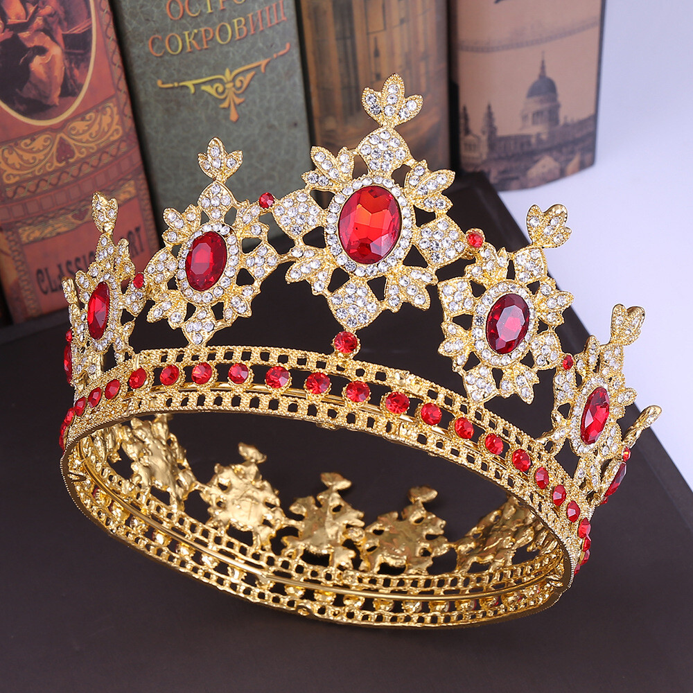 5.5cm Tall Luxury Crystal Tiara Crown Wedding Bridal Queen Princess For Women eB