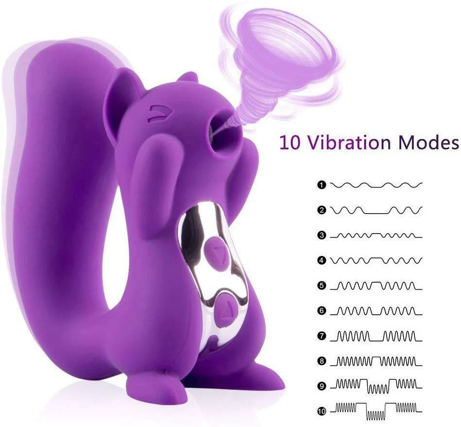 Vibrador sugador de esquilo sugador de clitóris vibrador feminino massageador ponto G brinquedo sexual feminino - Imagem 4 de 4