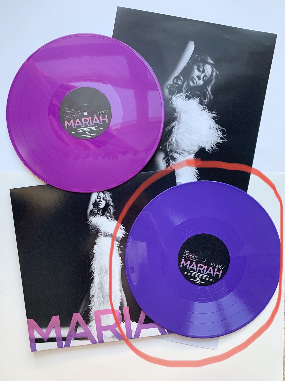 MARIAH CAREY E=MC2 OPAQUE PURPLE EU VINYL 12