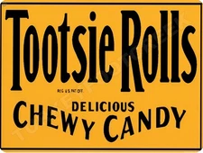 Tootsie Rolls 9" x 12" Metal Sign