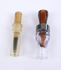 Lot Of 2 Vintage Duck/Goose calls--Faulks 534179/Buck Gardner Double Nasty II.
