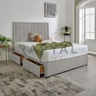 PLUSH DIVAN BED SET WITH APPROX 10" LUX MATTRESS AND HEADBOARD -ALL SIZES