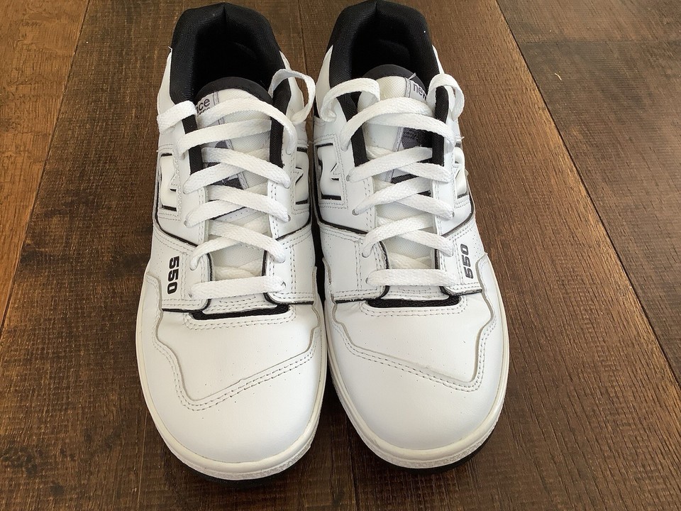 New Balance 550 UK Size 7 Women’s White Black Leather Trainers eBay