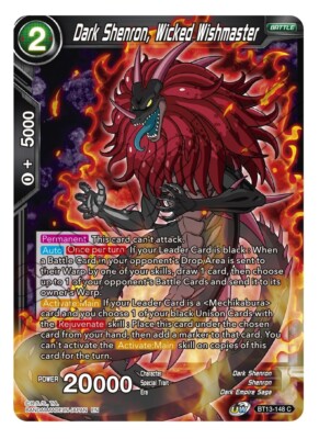 NM-Mint DBS:M Dark Shenron, Wicked Wishmaster - BT13-148 - C NM-Mint DBS:M Dark Shenron, Wicked Wishmaster - BT13-148 - C