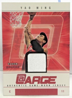 Yao Ming 2004-05 Fleer Genuine NBA Red @ At Large GU Jersey #'d 47/199 - ROCKETS