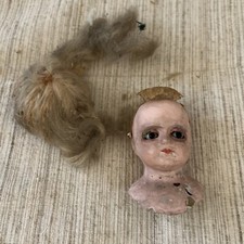 Antique Porcelain Head Doll Blonde Hair Original Authentic