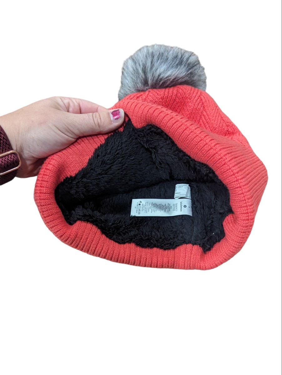 lululemon - lululemon ルルレモン SHERPA WEAVE POM BEANIE Lululemon sherpa weave pom beanie~ONE SIZE~Watermelon Red | eBay