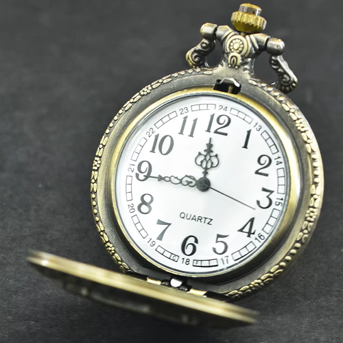 The Dome of the Rock Al-Aqsa Moquse Bronze Classic Islamic Pocket Chain Watch - Picture 2 of 9