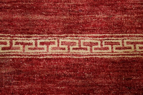BORDERED Gabbeh Modern Oriental Area Rug Hand-knotted Wool Red Carpet 6x9 ft - Picture 8 of 12