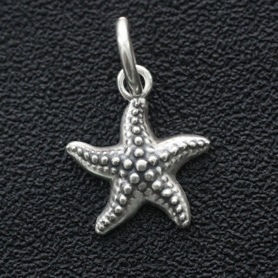 925 Sterling Silver Starfish Pendant Charm Ocean Sea Life For Necklace ...