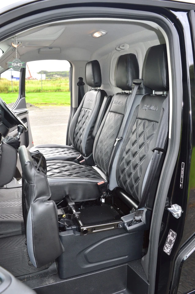 Ford Transit Custom Tailored Seat Covers - Black, Grey & Carbon 2013 up to 2024 - Изображение 3 из 4