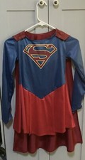 Girls Size M SUPERGIRL HALLOWEEN COSTUME, Dress  Cape, Worn Once
