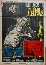 BIRDMAN OF ALCATRAZ Italian 2F movie poster 39x55 BURT LANCASTER CASARO 1962