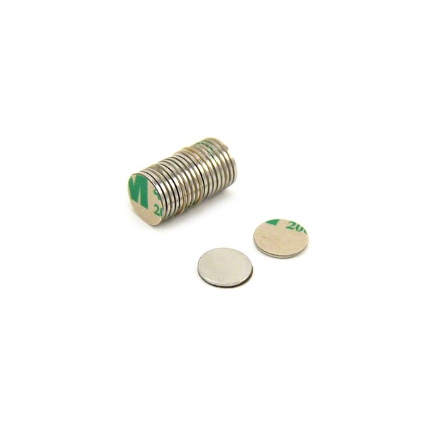 Magnetastico® | 10 Stk. Starke Selbstklebende Neodym Magnete N52 Scheibe 20X1 Mm-image