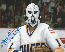 Yvon Barrette Denis Lemieux Autographed 8x10 Slapshot Movie Blem I186